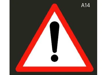 Vorgefertigte Warnstraßenmarkierung "Gefahrstelle" – Thermoplast