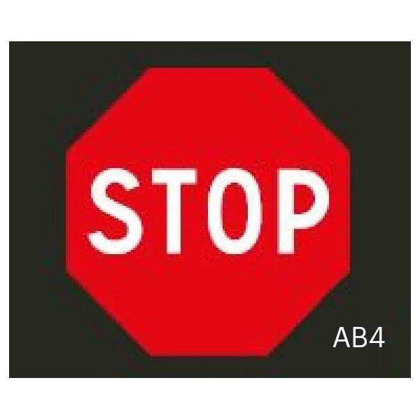 Vorgefertigte Warnstraßenmarkierung "Halt. Vorfahrt gewähren." – Thermoplast, 2500×1000 mm