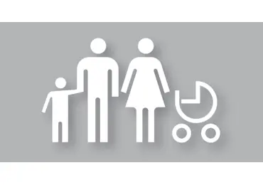 Vorgeformte Straßenmarkierung ''Familie'' – thermoplastisch, weiß, 875×1500mm