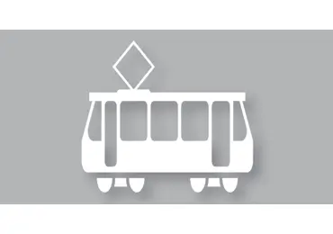 Vorgeformte Straßenmarkierung ''Straßenbahn'' – thermoplastisch, weiß, 1000×735mm, pack 5 stk