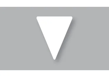 Vorgeformtes Straßenmarkierung ''Haifischzahn, voll'' – thermoplastisch, weiß, 600×500mm, pack 25 stk