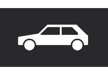Vorgeformtes Verkehrszeichen ''Auto'' – thermoplastisch, weiß, 750×2000 mm