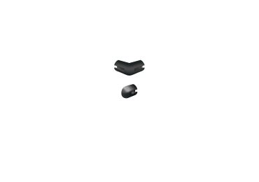 Wand- und Eckenschutz, Endstück Dual Colour – schwarz, 30×30mm