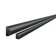 Wand- und Eckenschutz, Gummi-Prallschutz Dual Colour – schwarz, 30×30×1000 mm