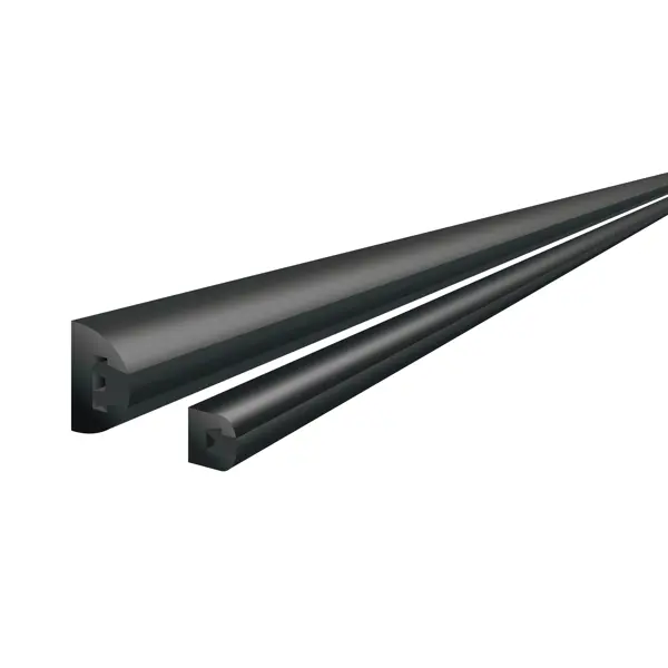 Wand- und Eckenschutz, Gummi-Prallschutz Dual Colour – schwarz, 30×30×3500 mm