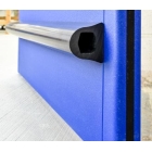 Wand- und Eckenschutz, Gummi-Prallschutz Rubber D mit Stahlverstärkung – schwarz, 75×65×3500mm