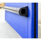 Wand- und Eckenschutz, Gummi-Stoßstange Rubber D mit Stahlverstärkung – schwarz, 75×65×3500mm