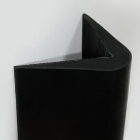 Wand– und Säulenschutz, eckiger Gummi-Prallschutz Rubber – schwarz, 1000×100×100 mm
