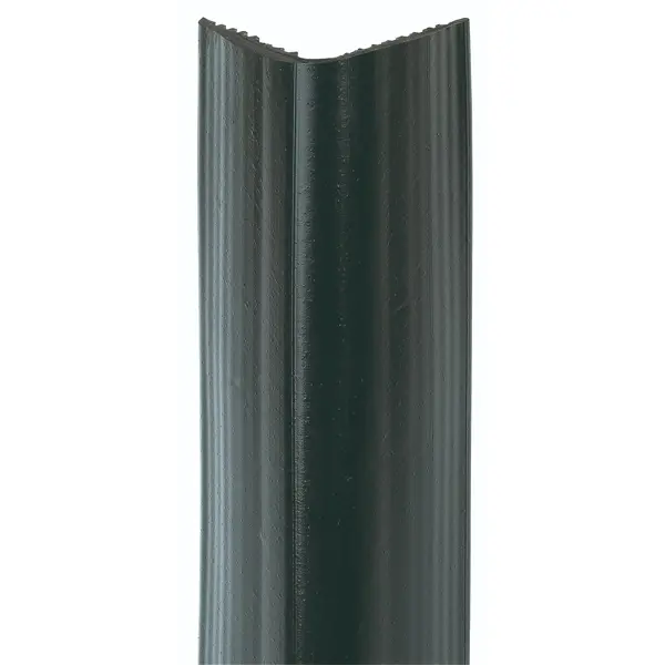 Wand– und Säulenschutz, eckiger Gummi-Prallschutz Rubber – schwarz, 1000×100×100 mm