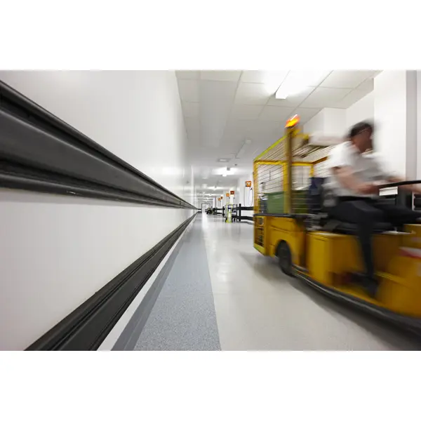 Wand– und Säulenschutz, Gummi-Prallschutz Rubber E – schwarz, 1000×200×30 mm