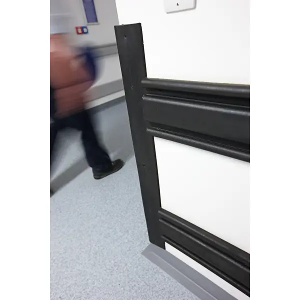 Wand– und Säulenschutz, Gummi-Prallschutz Rubber E – schwarz, 1000×200×30 mm