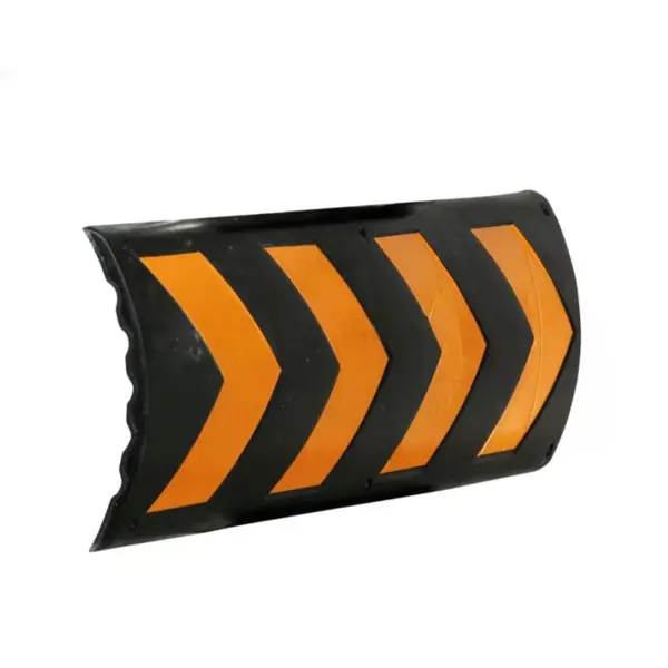 Wand- und Säulenschutz, Gummi-Prallschutz WallProtec Parking – schwarz, reflektierende Pfeile, 800×210×35 mm