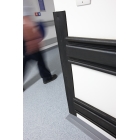 Wand- und Säulenschutz, Gummi-Stoßstange Rubber E – schwarz, 1000×200×30 mm