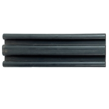 Wand- und Säulenschutz, Gummi-Stoßstange Rubber E – schwarz, 3000×200×30 mm