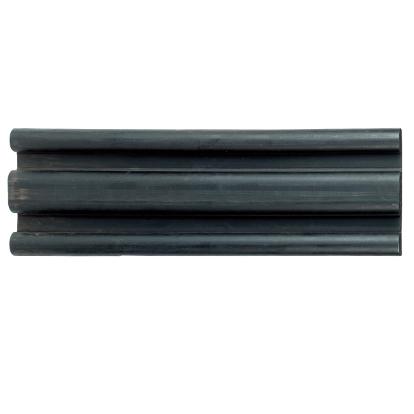 Wand- und Säulenschutz, Gummi-Stoßstange Rubber E – schwarz, 3000×200×30 mm