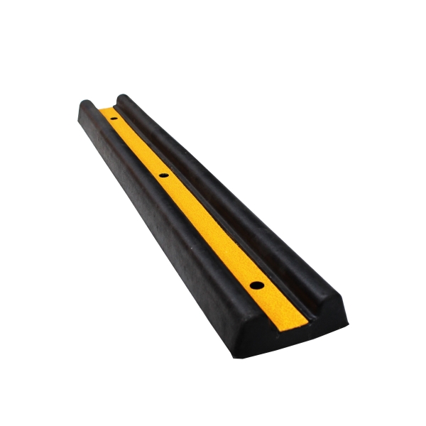 Wand- und Säulenschutz, Gummistoßstange Rubber C – schwarz, 1000×150×50 mm