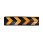 Wand- und Säulenschutz, Gummistoßstange WallProtec Parking – schwarz, reflektierende Pfeile, 800×210×35 mm