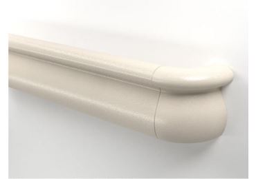 Wandgriff Handrail 1000 – PVC-U, Standard gemäß Farbfächer, 110 mm × 3,66 m, inkl. 7 Wandkonsolen