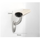Nástenné madlo Handrail 2000 – PVC-u, farba štandard podľa vzorkovníka, 32 mm × 3,66 m, vrátane 7 nástenných konzol