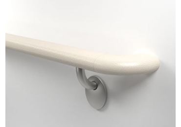 Wandgriff Handrail 2000 – PVC-U, Standard gemäß Farbfächer, 32 mm × 3,66 m, inkl. 7 Wandkonsolen