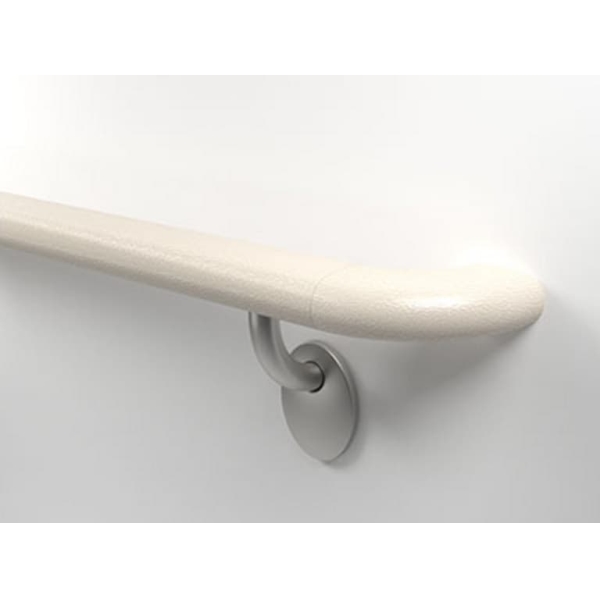 Wandgriff Handrail 2000 – PVC-U, Standard gemäß Farbfächer, 32 mm × 3,66 m, inkl. 7 Wandkonsolen