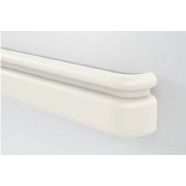 Wandgriff Handrail 3110 – PVC-U, Standard gemäß Farbfächer, 159 mm × 3,66 m, inkl. 7 Wandkonsolen