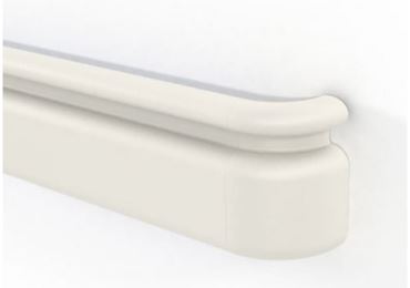 Wandgriff Handrail 3130 – PVC-U, Standard gemäß Farbfächer, 159 mm × 3,66 m, inkl. 7 Wandkonsolen