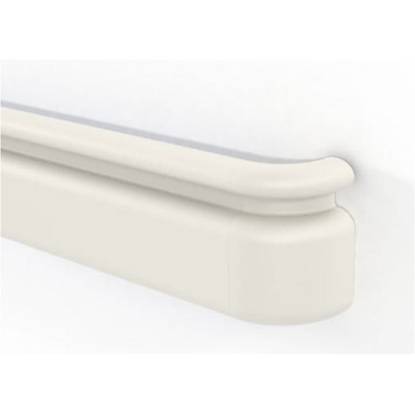 Wandgriff Handrail 3130 – PVC-U, Standard gemäß Farbfächer, 159 mm × 3,66 m, inkl. 7 Wandkonsolen