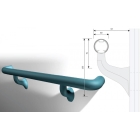 Wandgriff Handrail 910 – PVC-U, Standard gemäß Farbfächer, 35 mm × 3,66 m, inkl. 7 Wandkonsolen