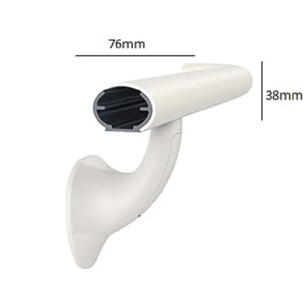 Wandgriff Handrail 920 – PVC, Standard-RAL-Farben, 38 mm × 3,66 m, inkl. 7 Wandkonsolen