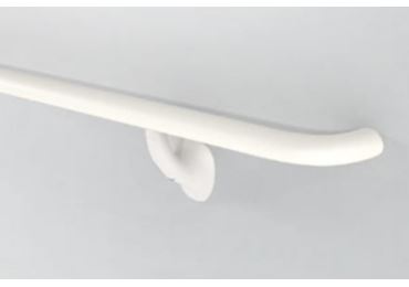 Wandgriff Handrail 920 – PVC-U, Standard gemäß Farbfächer, 38 mm × 3,66 m, inkl. 7 Wandkonsolen