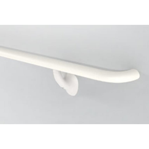 Wandgriff Handrail 920 – PVC-U, Standard gemäß Farbfächer, 38 mm × 3,66 m, inkl. 7 Wandkonsolen