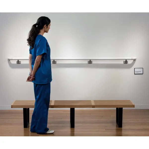 Wandgriff Handrail 940 – PVC, Standard-RAL-Farben, 40 mm × 3,66 m, inkl. 7 Wandkonsolen