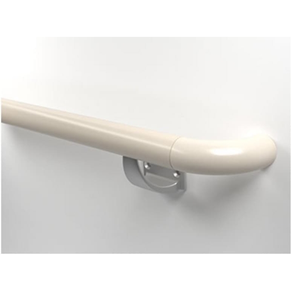 Wandgriff Handrail 940 – PVC-U, Standard gemäß Farbfächer, 40 mm × 3,66 m, inkl. 7 Wandkonsolen