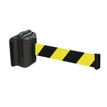 Wandkassette Mini, schwarz – gelb-schwarzes Band 3,65 m