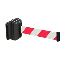 Wandkassette Mini, schwarz – rot-weißes Band 3,65 m