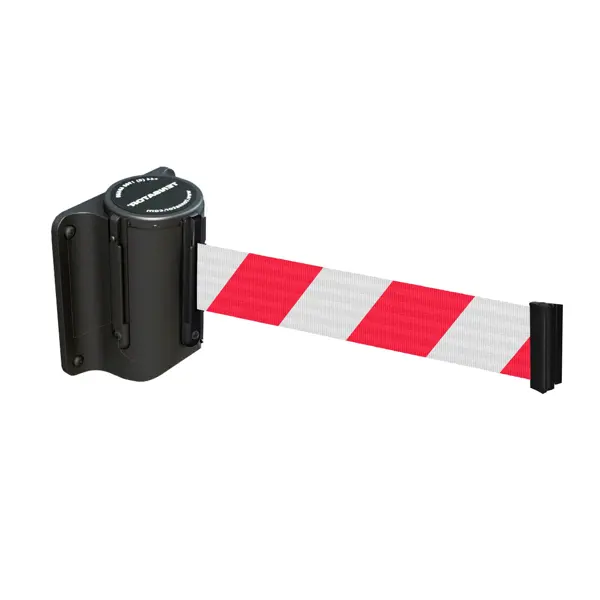Wandkassette Mini, schwarz – rot-weißes Band 3,65 m