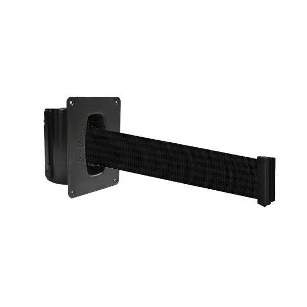 Wandkassette mit Flansch für Einbaukonstruktionen, schwarz – schwarzes Band 2,3 m