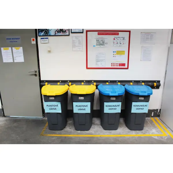 Ochranný nástenný profil Economic – recyklovaná guma, čierna, 1000×180×14 mm