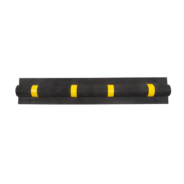 Wandschutzprofil Economic – recyceltes Gummi, schwarz, 1000×180×14mm