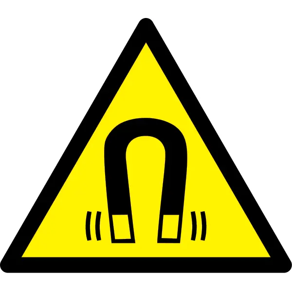 Warnkennzeichnung, Achtung starkes magnetisches Feld – Kunststoff, 200×173 mm