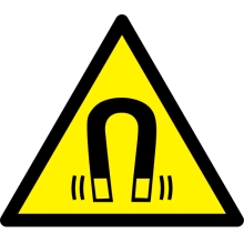 Warnkennzeichnung, Achtung starkes magnetisches Feld – Polycarbonat, 400×347 mm