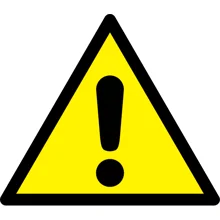 Warnkennzeichnung, allgemeines Warnzeichen – Aluminium-Kompositwerkstoff, 400×347 mm