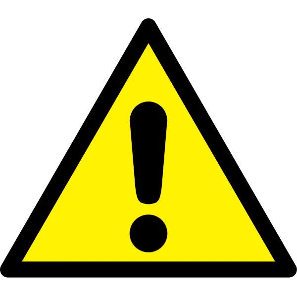 Warnkennzeichnung, allgemeines Warnzeichen – Aluminium-Kompositwerkstoff, 400×347 mm