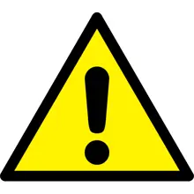 Warnkennzeichnung, allgemeines Warnzeichen – Folie, 75×65 mm