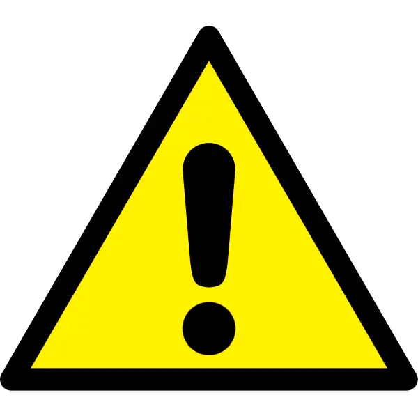 Warnkennzeichnung, allgemeines Warnzeichen – Folie, 75×65 mm