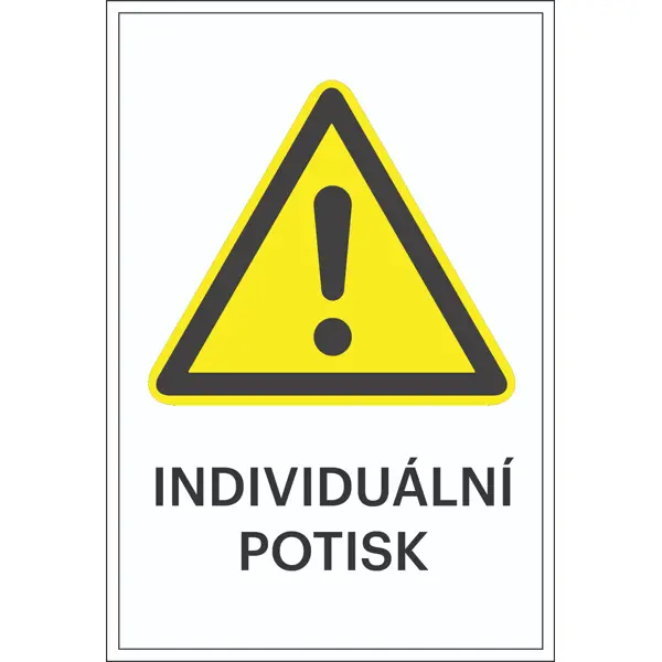 Warnkennzeichnung, allgemeines Warnzeichen, individueller Text – Aluminium-Kompositwerkstoff, 400×600 mm