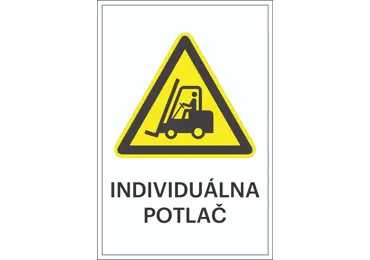 Warnkennzeichnung – Aluminium-Kompositwerkstoff, Warnung – Gabelstapler + individueller Text