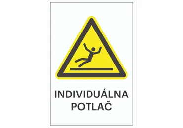 Warnkennzeichnung – Ausrutschgefahr + individueller Text