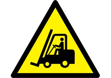 Warnkennzeichnung – Gabelstapler